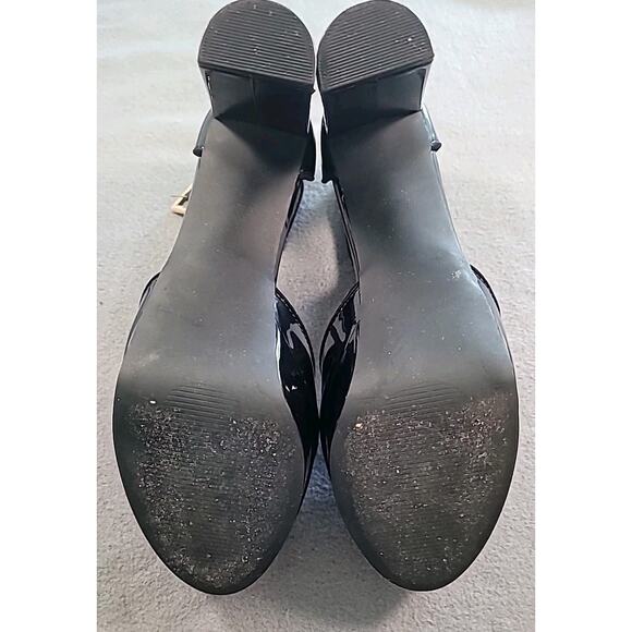 JustFab Scarlet Chunky Platform Black Heels Size 10 GUC – Y2K Goth Night-Out - Picture 7 of 13